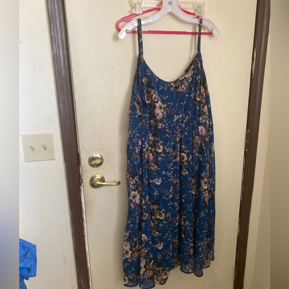 Teal Floral Dress